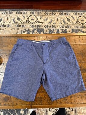 Under Armour Blue Heather Flat-Front Performance Shorts